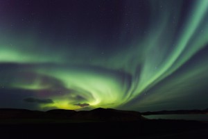 Northern lights, aurora borealis, Iceland